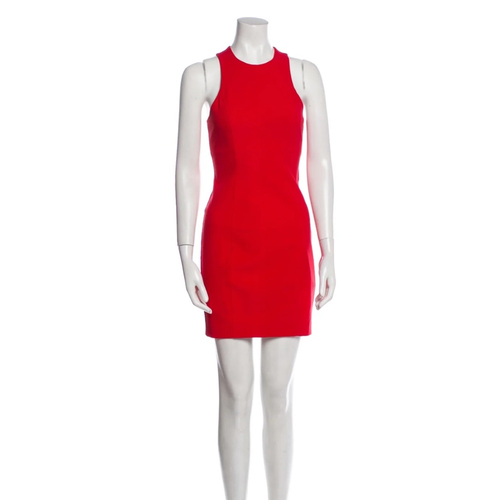 T by Alexander Wang red body con mid dress